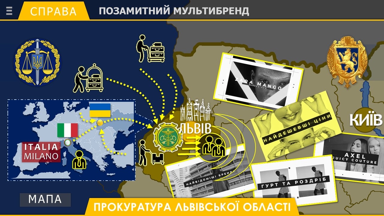 На Львівщині припинено контрабандний канал ввозу брендового одягу