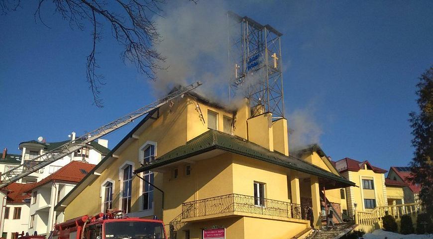 У Трускавці горіла церква євангелістів